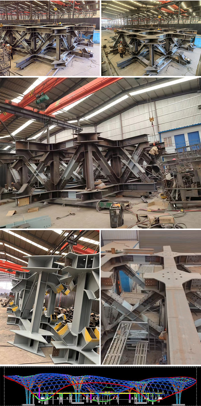 三峡恒基能脉瓜州70万千瓦“光热储能+”东吸热塔民勤钢结构项目